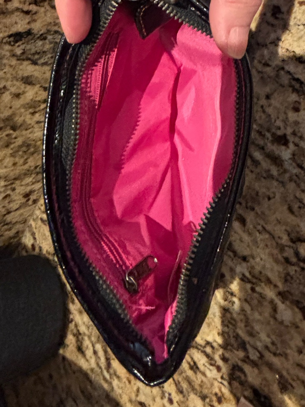 NWT Black Patent Leather Clutch Cleo Roos Minimalist Chic - Picture 6 of 6